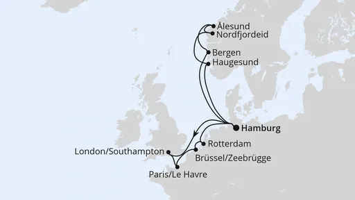Route Metropolen & Norwegen ab Hamburg