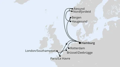 Route Metropolen & Norwegen ab Hamburg