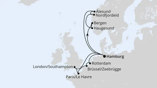 Route Metropolen & Norwegen ab Hamburg