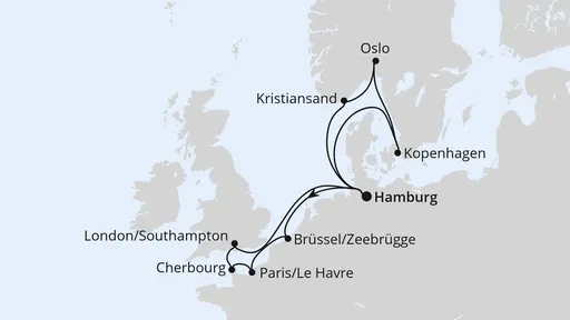 Route Metropolen & Skandinavien ab Hamburg