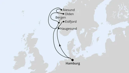 Route Norwegen ab Hamburg 2
