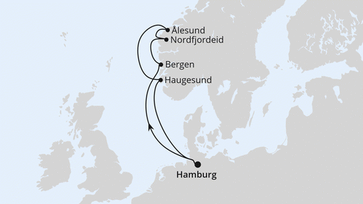 Route Norwegen ab Hamburg Route Norwegen ab Hamburg