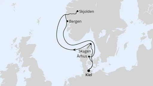 Route Norwegen mit Sognefjord ab Kiel