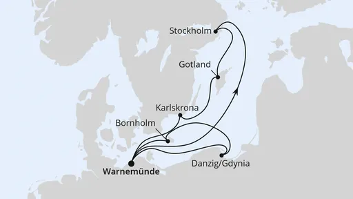Route Schweden mit Danzig & Bornholm ab Warnemünde 2