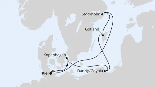 Route Schweden, Polen & Dänemark ab Kiel