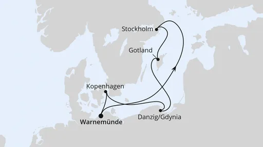 Route Schweden, Polen & Dänemark ab Warnemünde