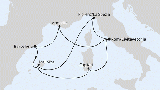 Route Spanien, Frankreich & Italien ab Barcelona 2