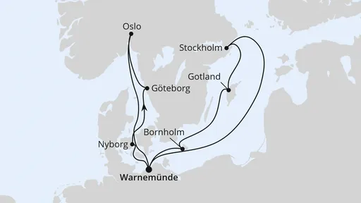 Route Städte der Ostsee ab Warnemünde 2