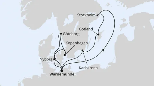 Route Städte der Ostsee ab Warnemünde 2