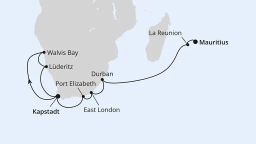 Route Südafrika, Namibia & Indischer Ozean