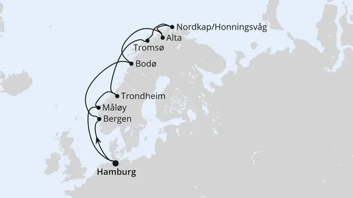 Route Winter im hohen Norden ab Hamburg