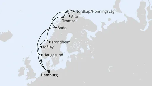 Route Winter im hohen Norden ab Hamburg