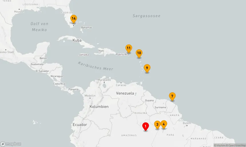 Route 13 Nächte - Amazonas bis Karibik: Exotische Entdeckungsreise