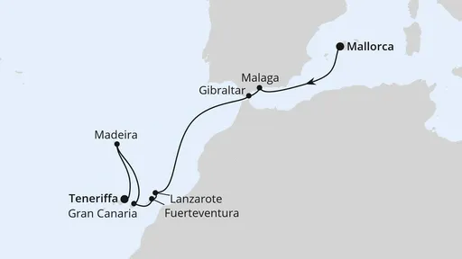 Route Andalusien, Kanaren & Madeira ab Mallorca