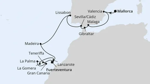 Route Andalusien, Madeira & Kanaren ab Mallorca 1