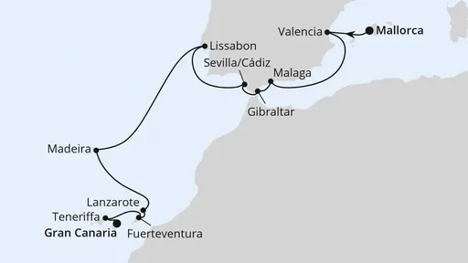 Route Andalusien, Madeira & Kanaren ab Mallorca 2
