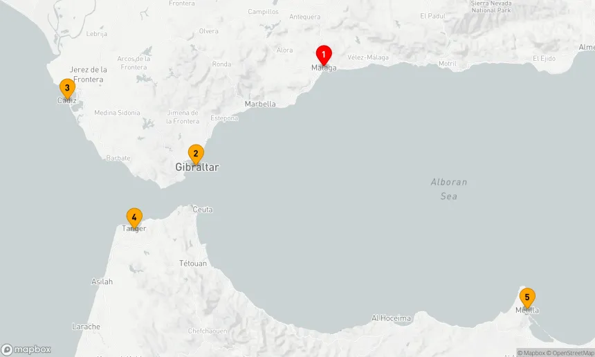 Route 5 Nächte - Andalusien und die marokkanische Küste