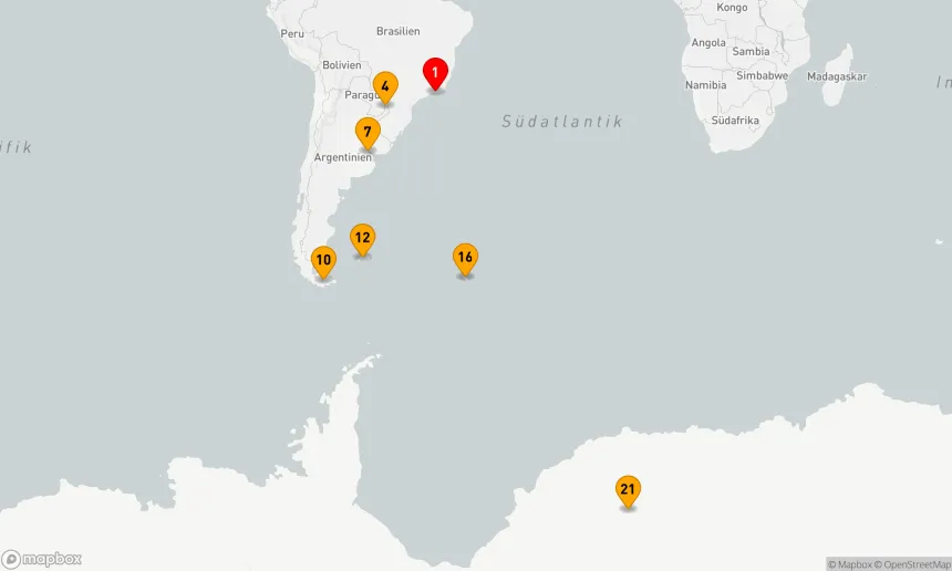 Route 27 Nächte - Antarktis, Südgeorgien, Argentinien & Brasilien - Kreuzfahrt & Landreise