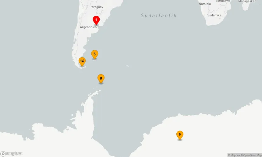 Route 15 Nächte - Antarktis & die Falklandinseln