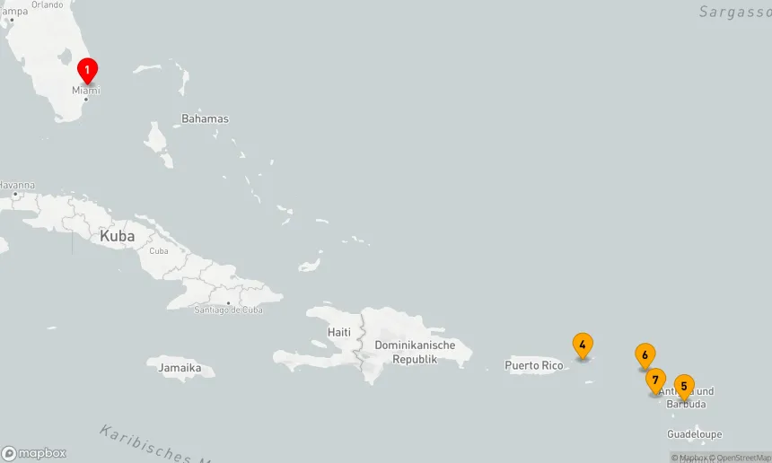 Route 9 Nächte - ANTIGUA, ST. KITTS, & USVI URLAUB