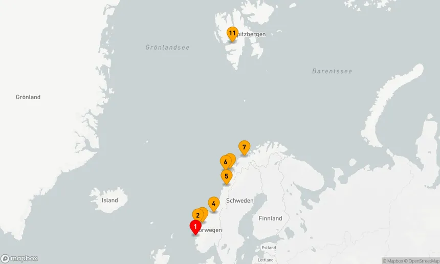 Route 10 Nächte - Arktische Fjordexpedition