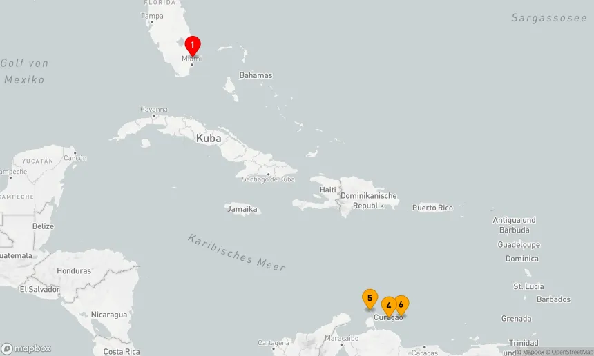 Route 8 Nächte - ARUBA,  CURACAO & GRAND CAYMAN