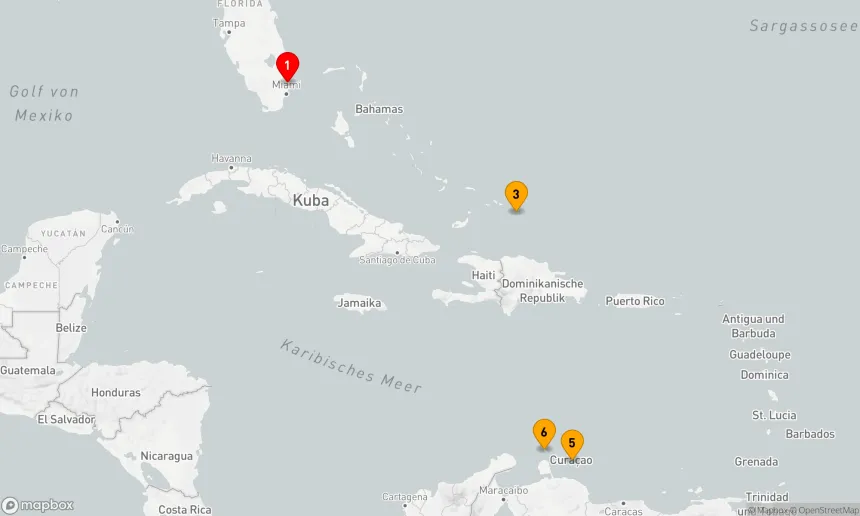Route 8 Nächte - ARUBA, CURACAO & GRAND TURK