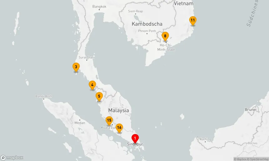 Route 16 Nächte - Asiatisches Insel- und Küstenabenteuer