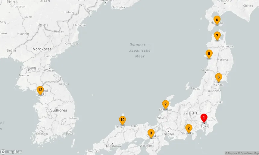 Route 11 Nächte - ASIEN - JAPAN