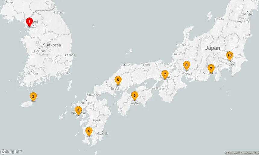 Route 9 Nächte - ASIEN - JAPAN
