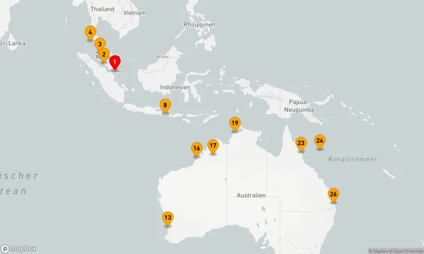 Route 25 Nächte - Asien und Australien