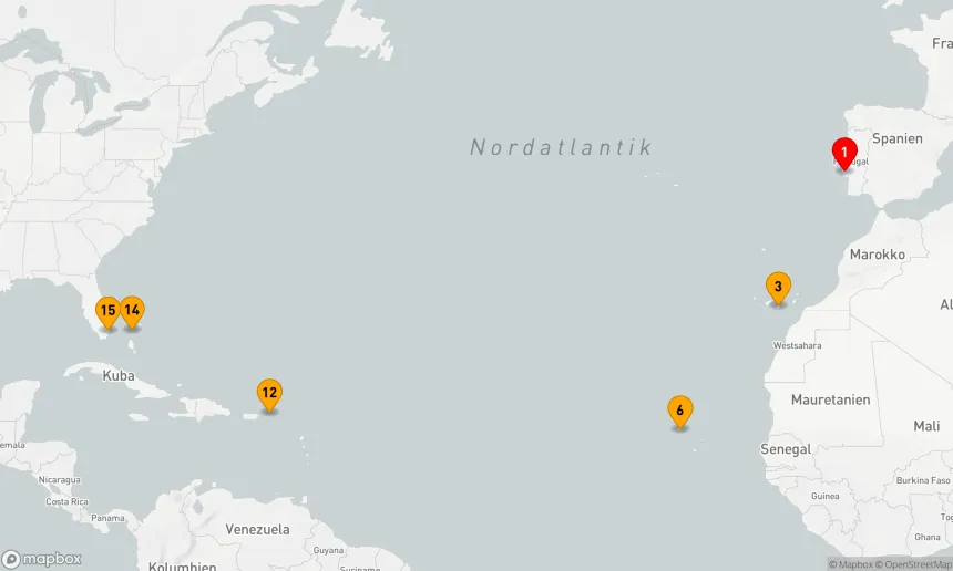 Route 14 Nächte - Atlantische Entdeckung: Von der alten Welt zur Neuen