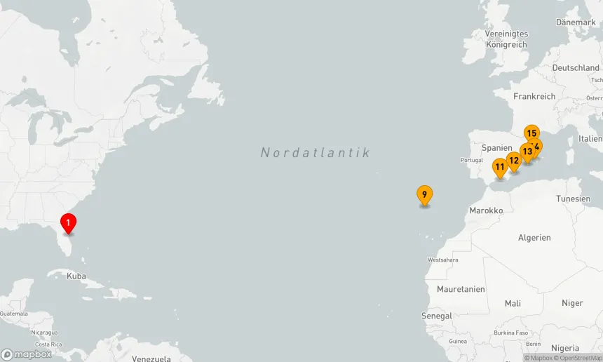 Route 14 Nächte - Atlantische Entdeckungsreise nach Barcelona