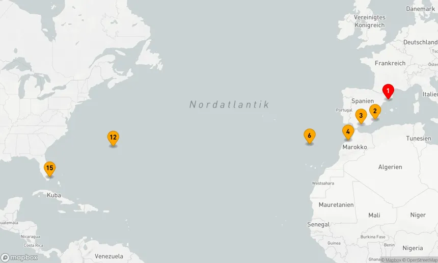 Route 14 Nächte - ATLANTISCHER OZEAN ZEPHYR