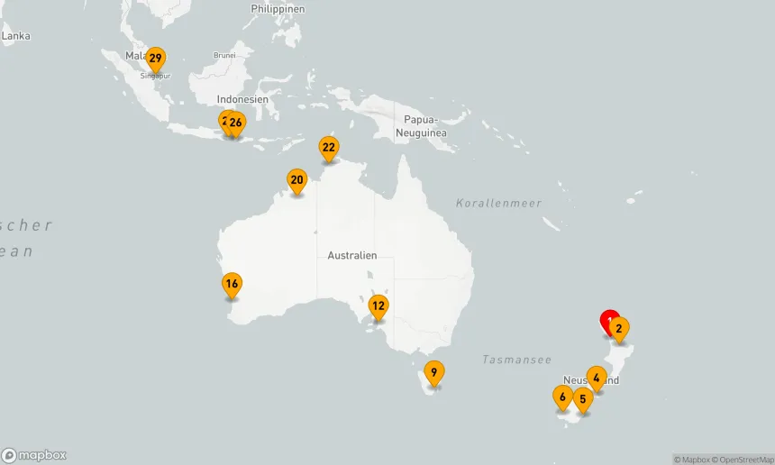 Route 28 Nächte - Australien, Neuseeland und Indonesien