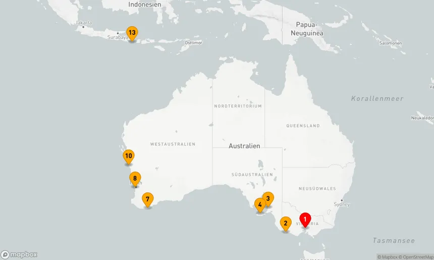 Route 13 Nächte - Australische Küstenzauber und Balinesische Träume