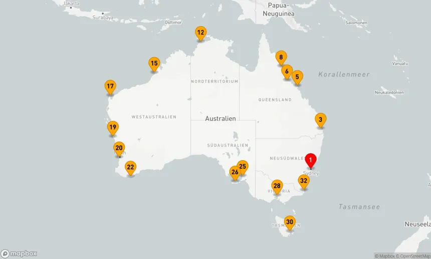 Route 32 Nächte - AUSTRALISCHES ABENTEUER