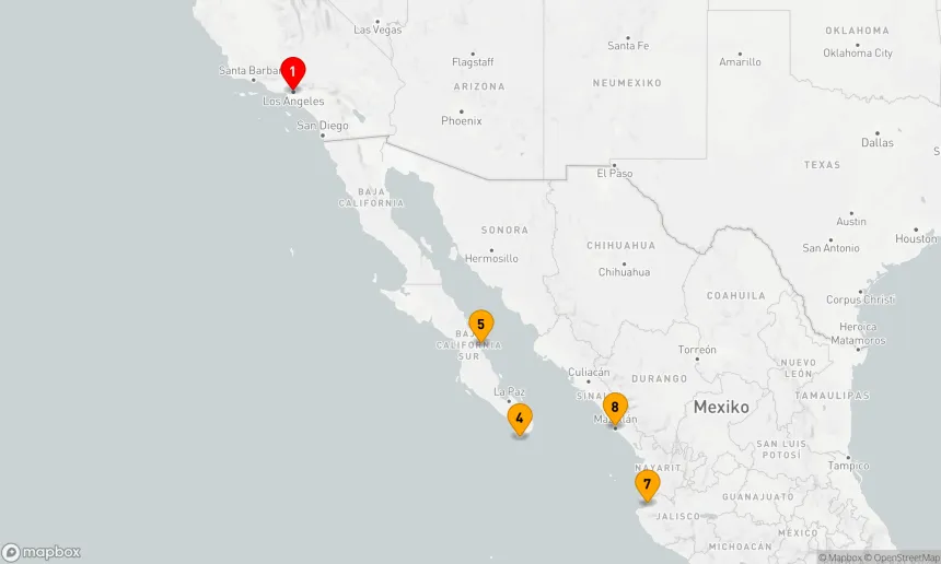 Route 10 Nächte - Baja Halbinsel & Meer von Cortez Urlaub