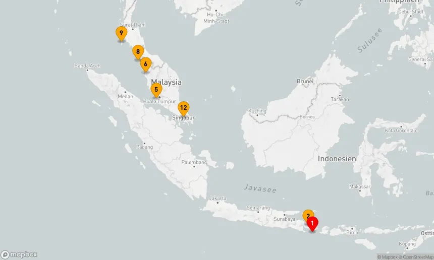 Route 11 Nächte - BALI,  MALAYSIA & THAILAND