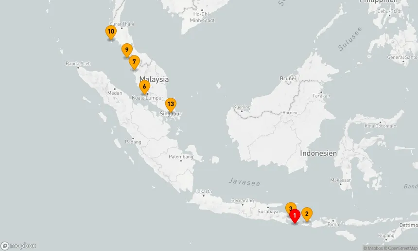 Route 12 Nächte - BALI,  MALAYSIA & THAILAND