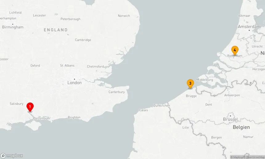Route 5 Nächte - Belgien und die Niederlande