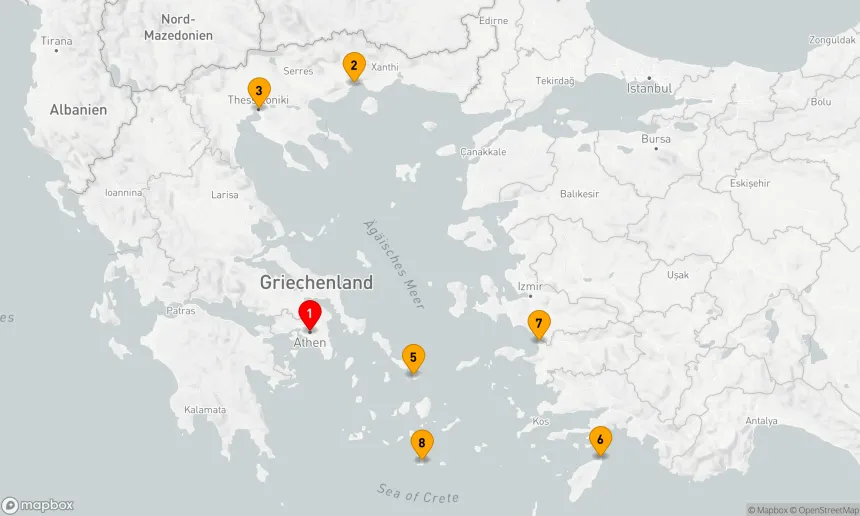 Route 9 Nächte - BEST OF GRIECHENLAND & TÜRKEI KREUZFAHRT
