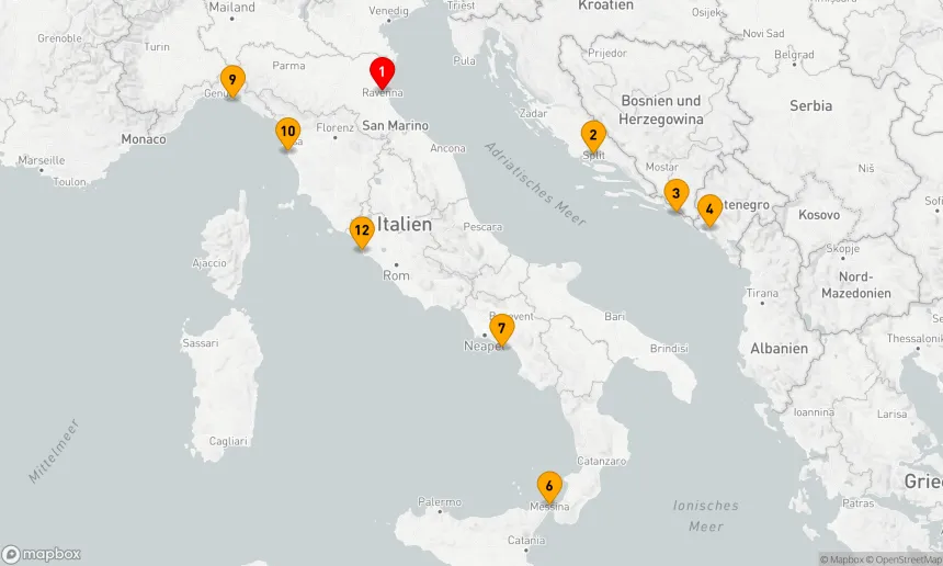 Route 11 Nächte - BEST OF ITALY & CROATIA KREUZFAHRT