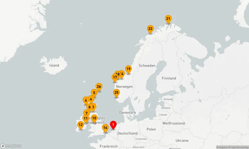 Route 28 Nächte - BRITISCHE INSELN & POLARKREIS: NORTH CAPE