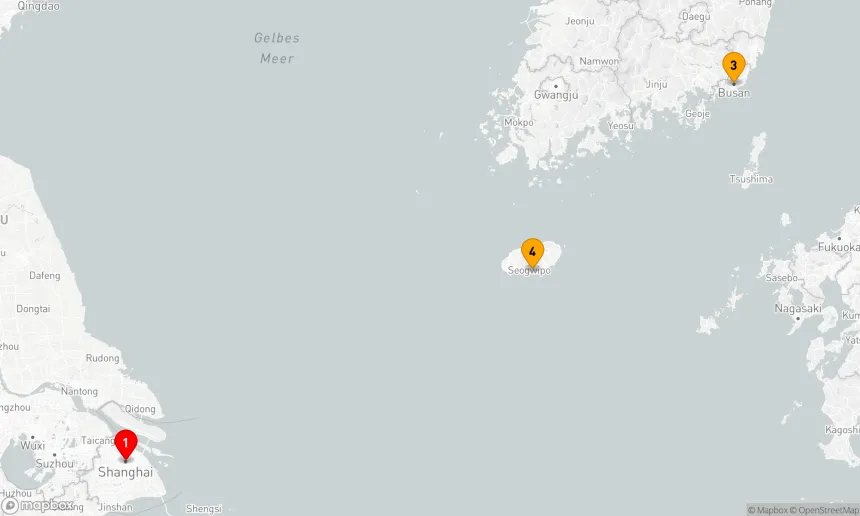 Route 5 Nächte - BUSAN & JEJU KREUZFAHRT