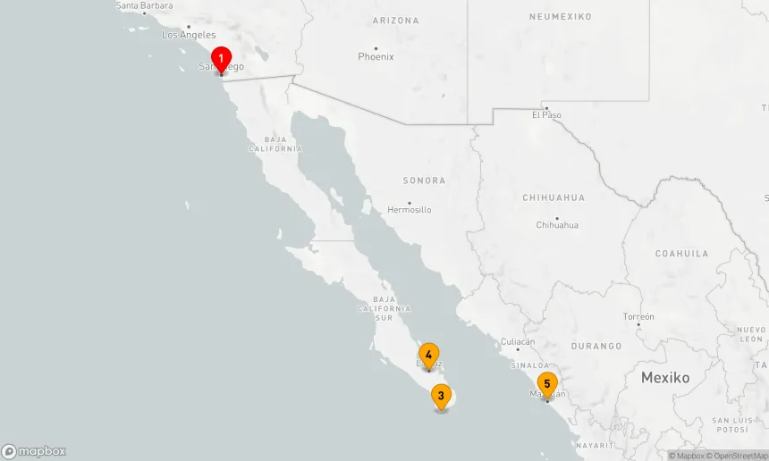 Route 7 Nächte - CABO, MAZATLAN & LA PAZ URLAUB