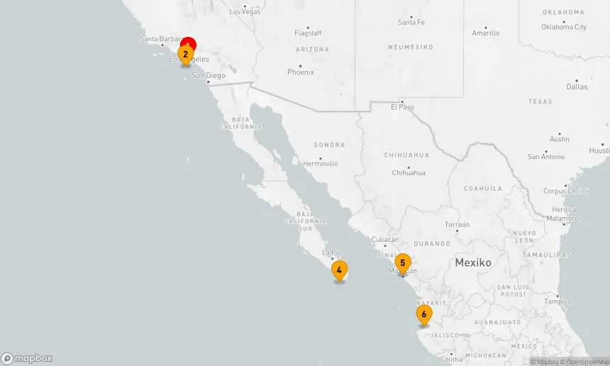 Route 8 Nächte - CABO, MAZATLAN, VALLARTA & CATALINA