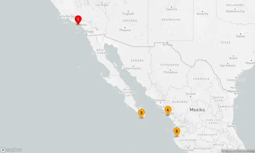 Route 7 Nächte - CABO, VALLARTA & MAZATLAN URLAUB