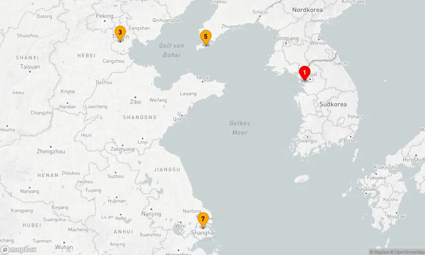 Route 7 Nächte - CHINA INTENSIV KREUZFAHRT: BEIJING, DALIAN UND SHANGHAI