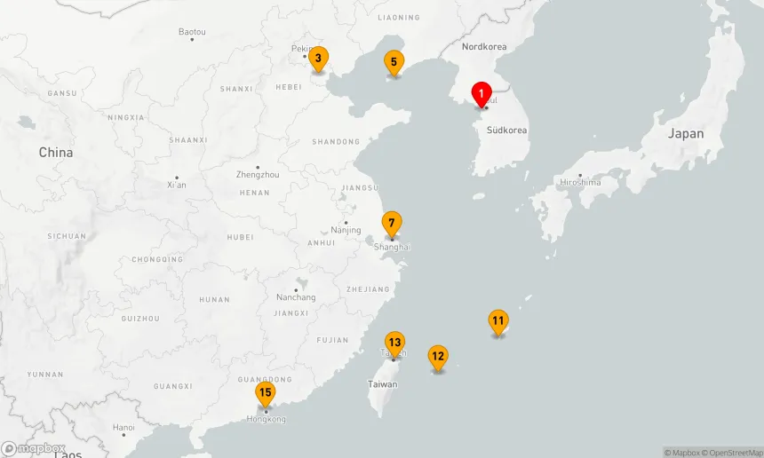 Route 15 Nächte - ASIEN-KOMBINATIONSKREUZFAHRT: PEKING, SHANGHAI & HONGKONG
